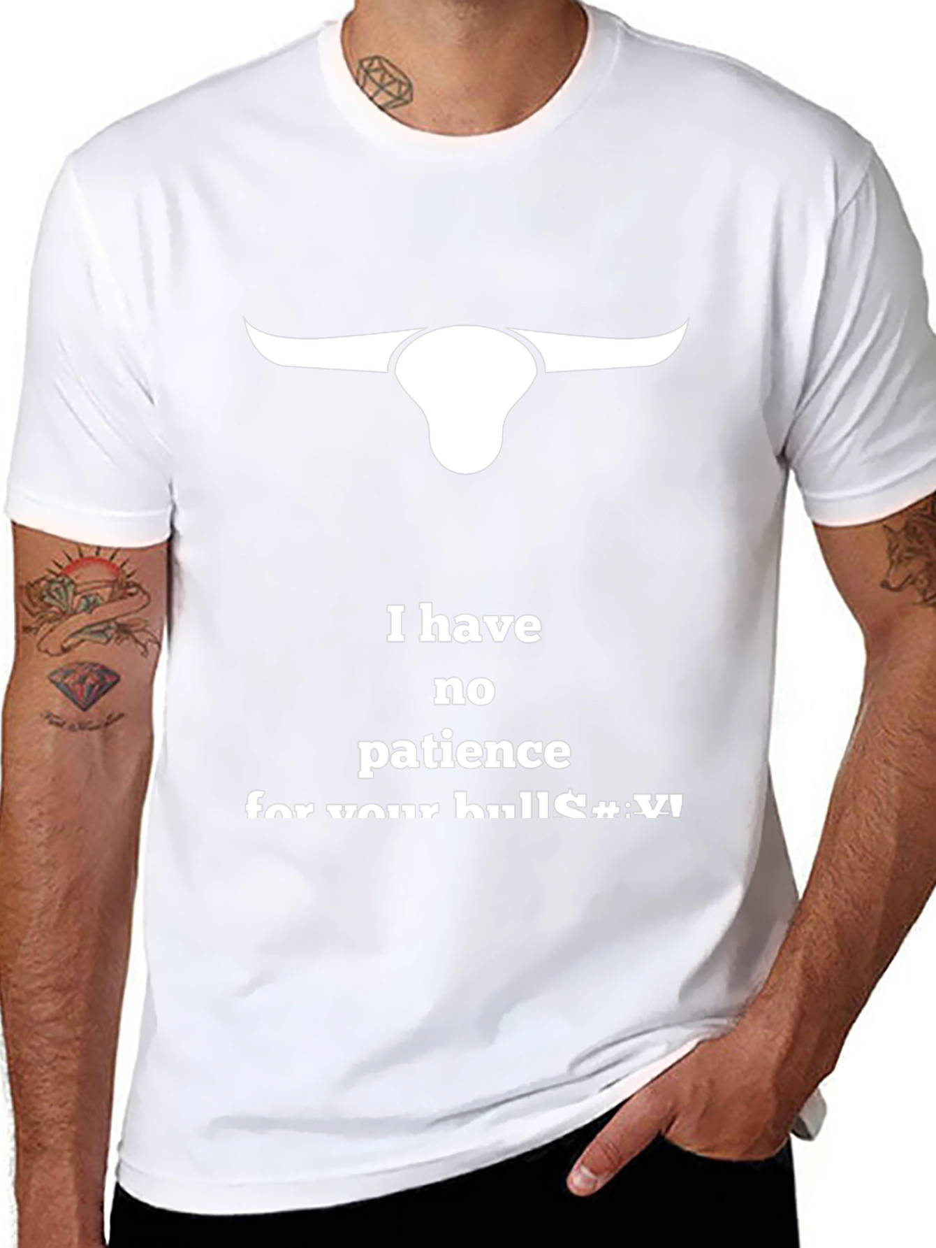 I Have No Patience Bull T-Shirt