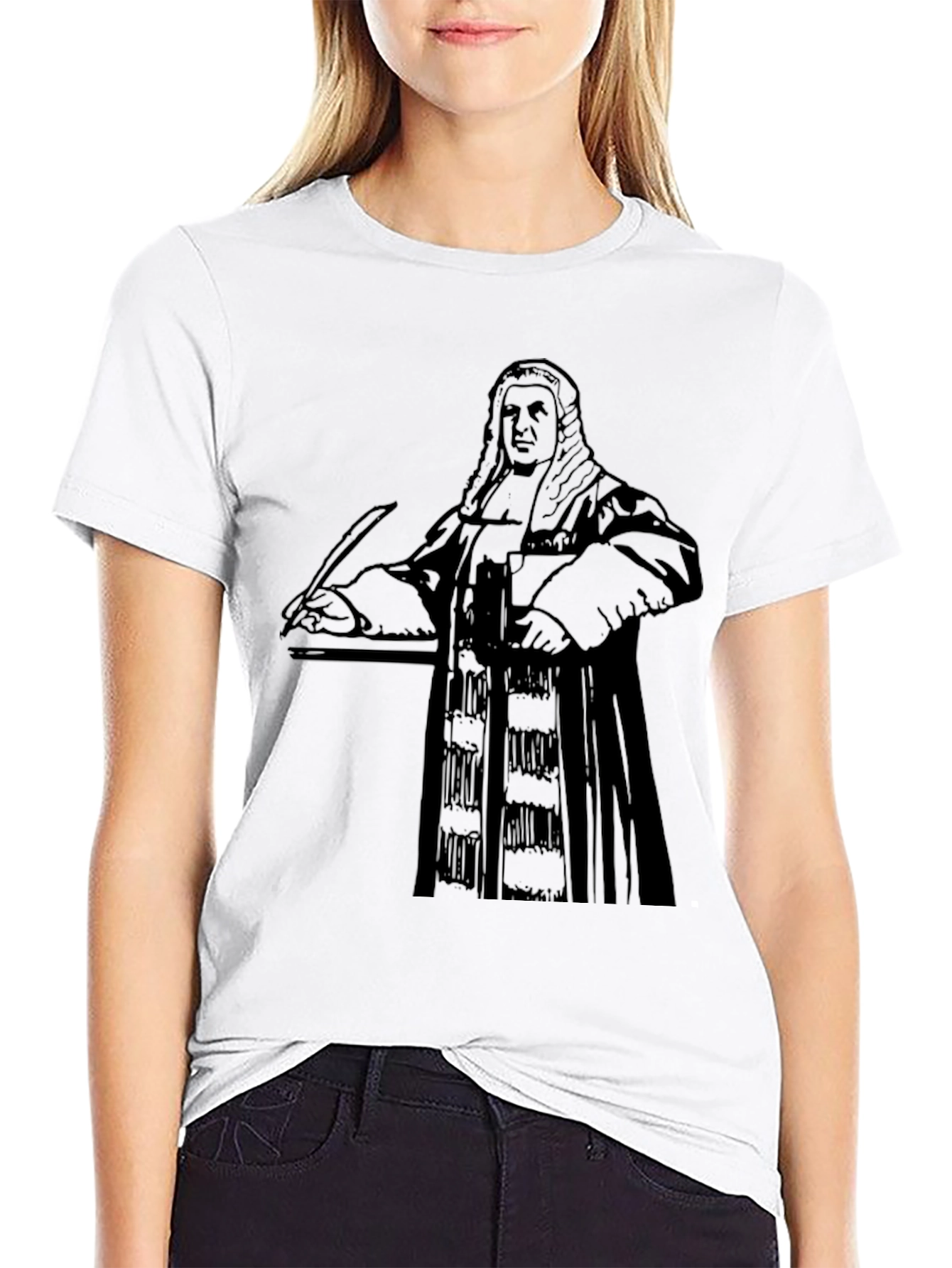 Black T-Shirt with Judge Graphic