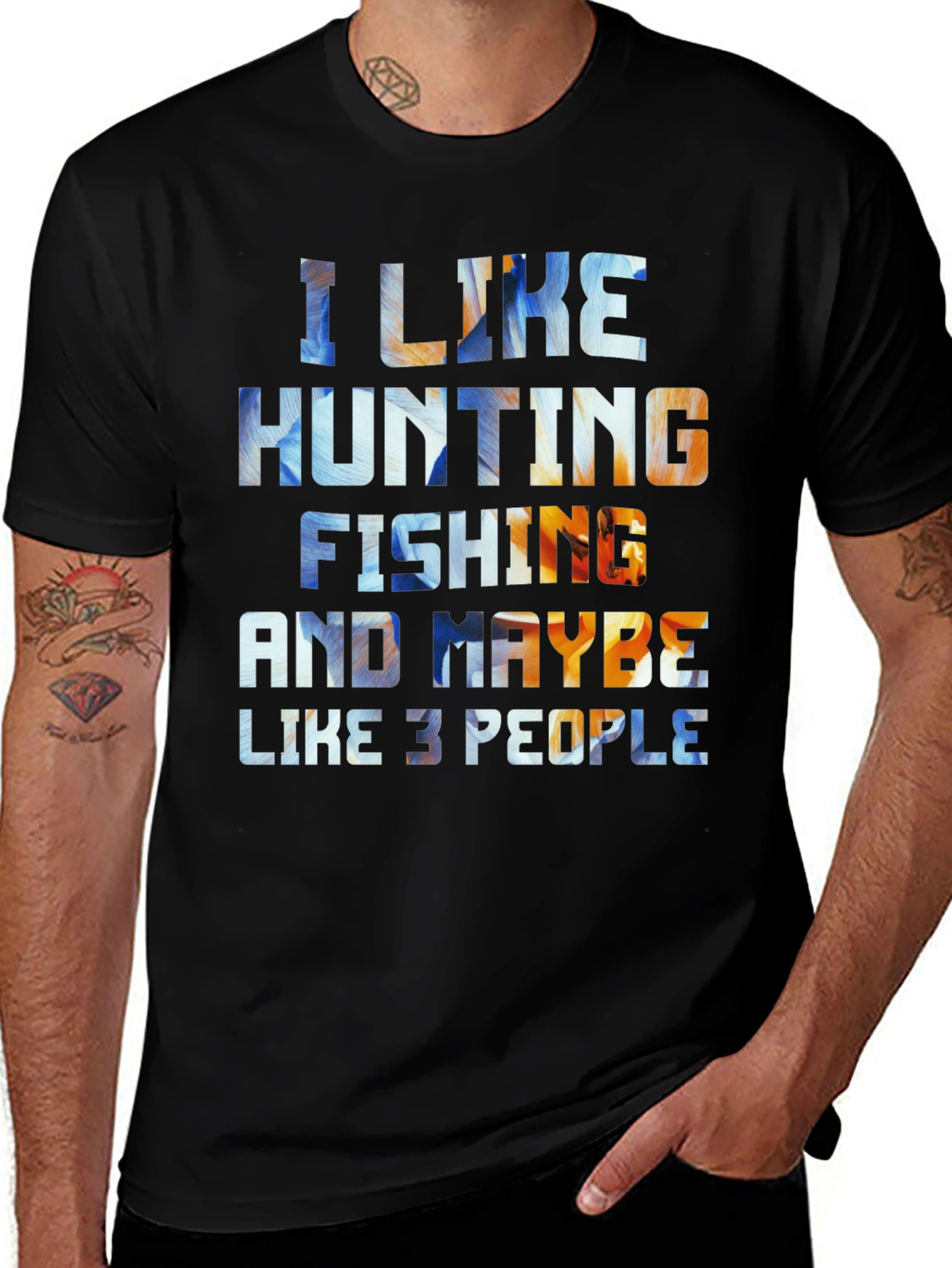 Hunting Fishing and Maybe 3 People T-Shirt