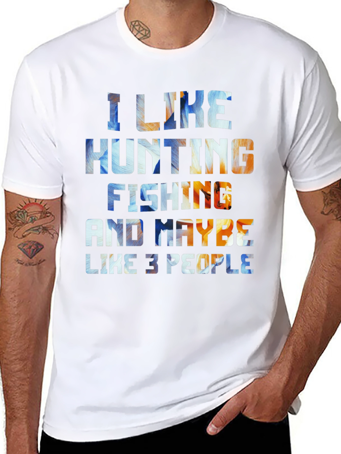 Hunting Fishing and Maybe 3 People T-Shirt
