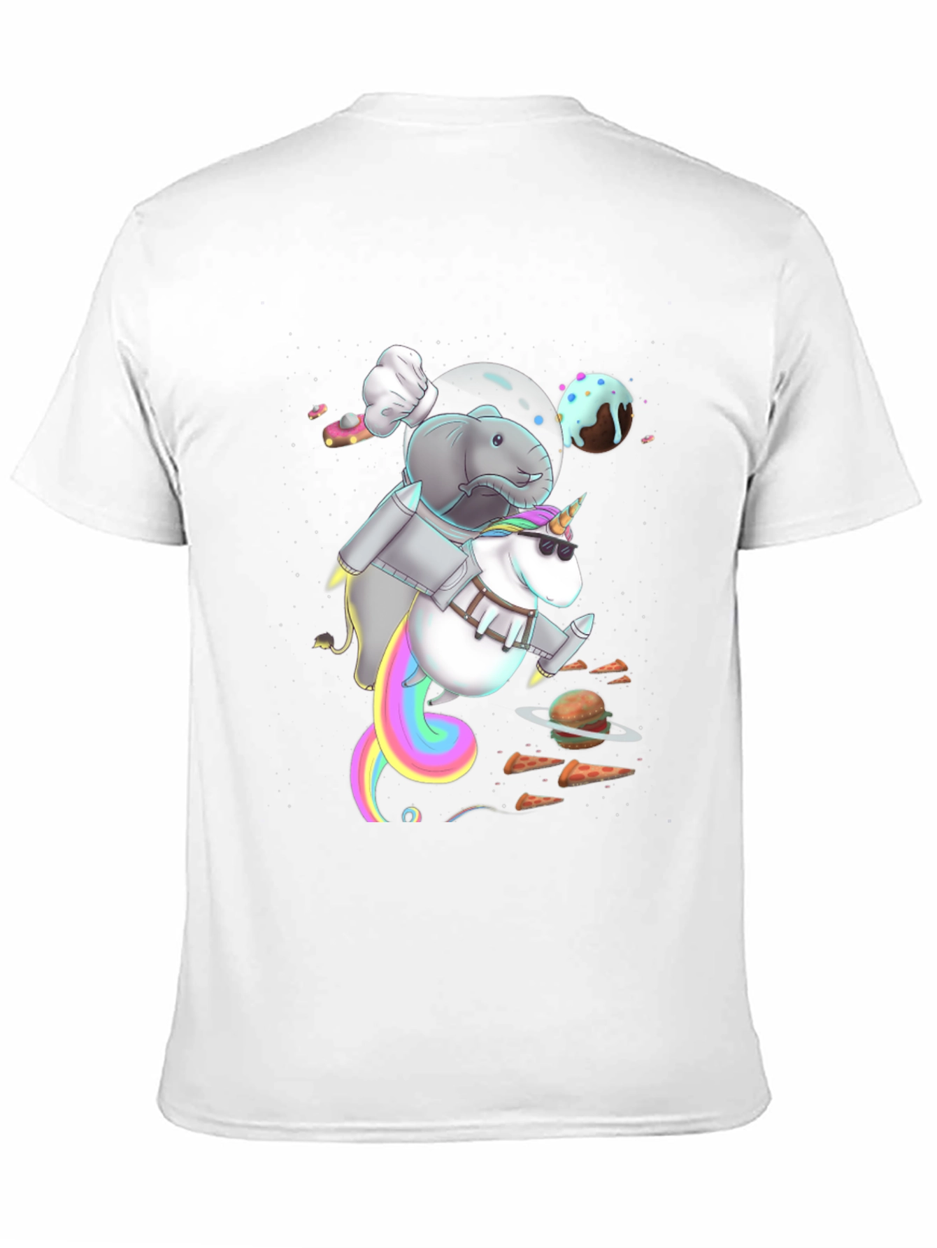 Cosmic Elephant Unicorn Ride T-Shirt