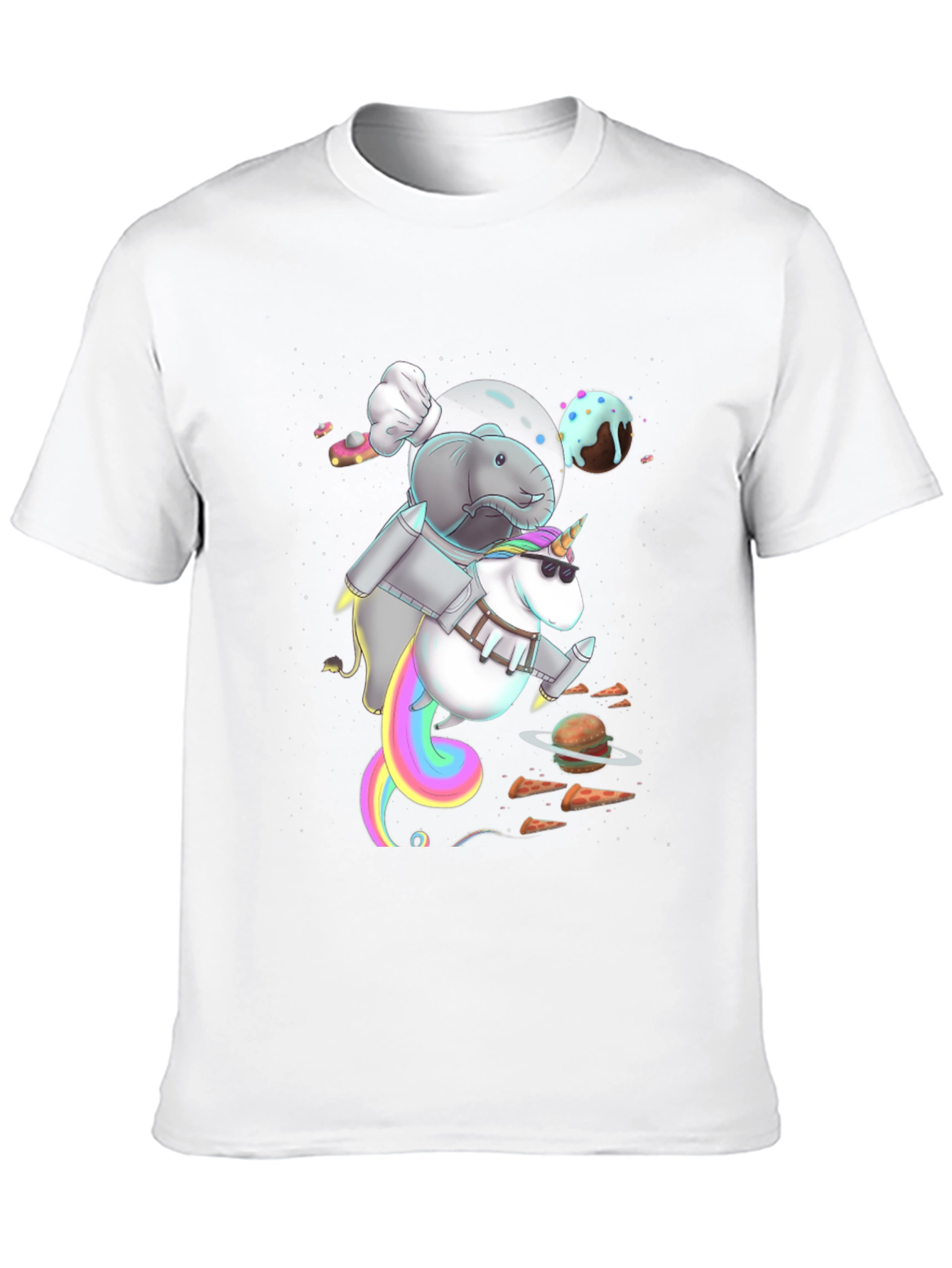 Cosmic Elephant Unicorn Ride T-Shirt