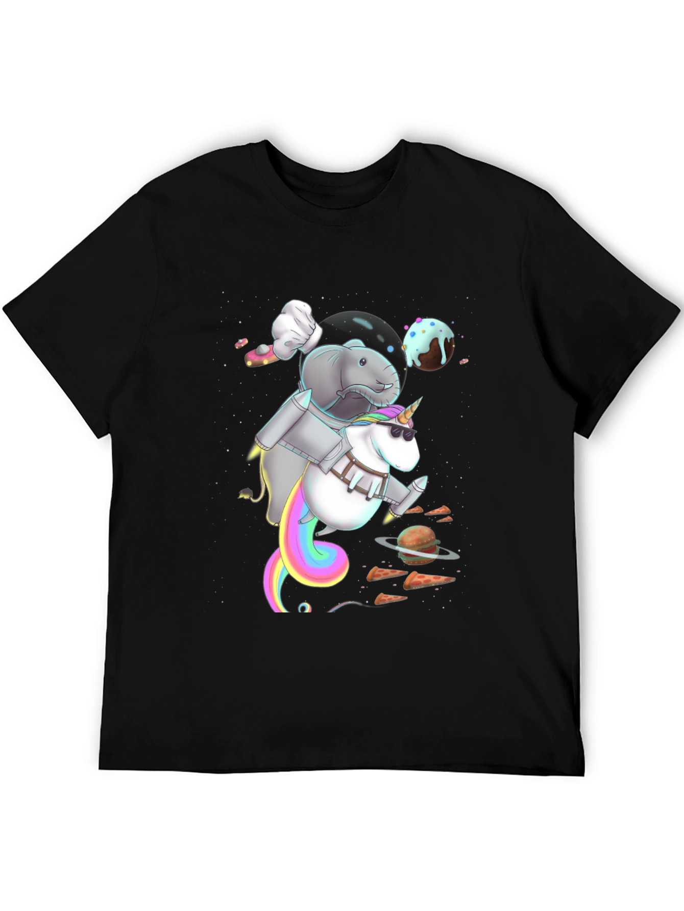 Cosmic Elephant Unicorn Ride T-Shirt