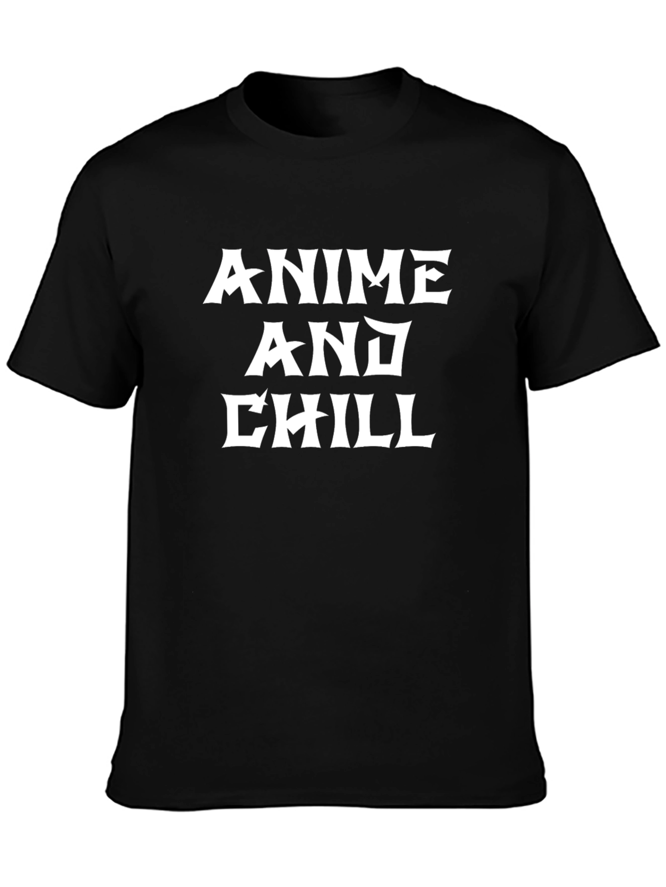 Anime and Chill Graphic Tee - Stylish Black T-Shirt