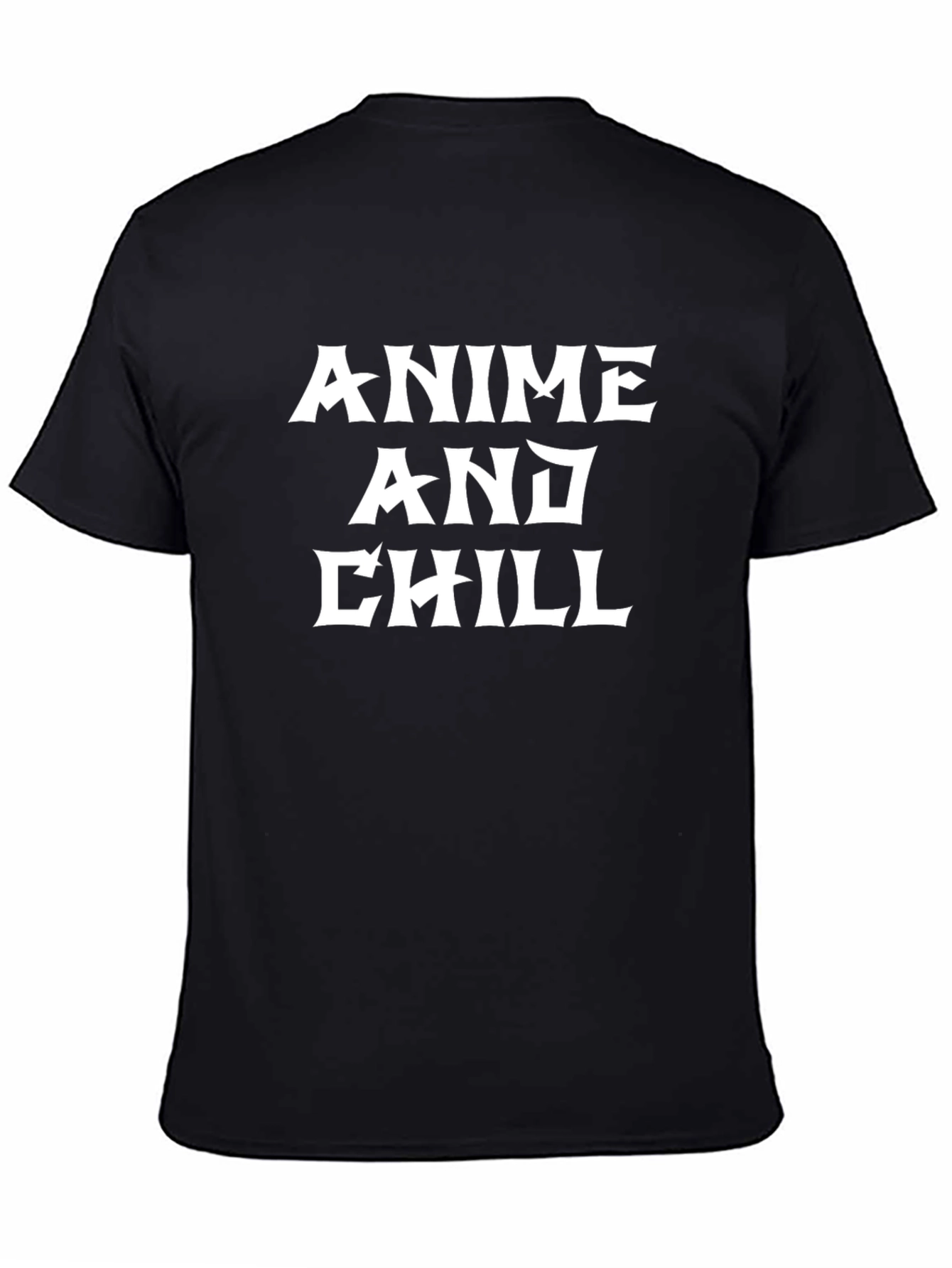 Anime and Chill Graphic Tee - Stylish Black T-Shirt