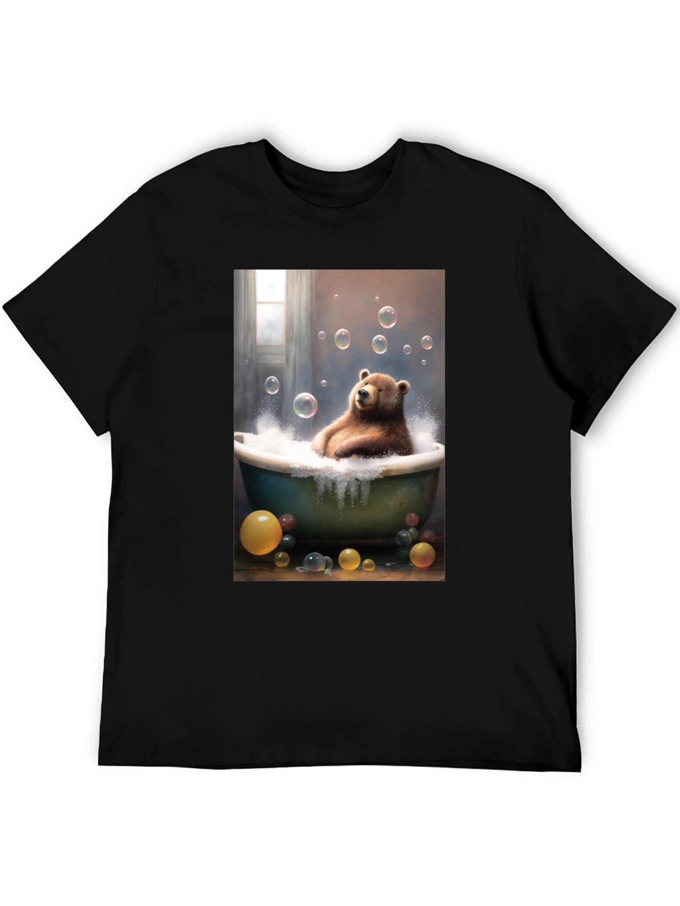 Bear in Bathtub Graphic T-Shirt
