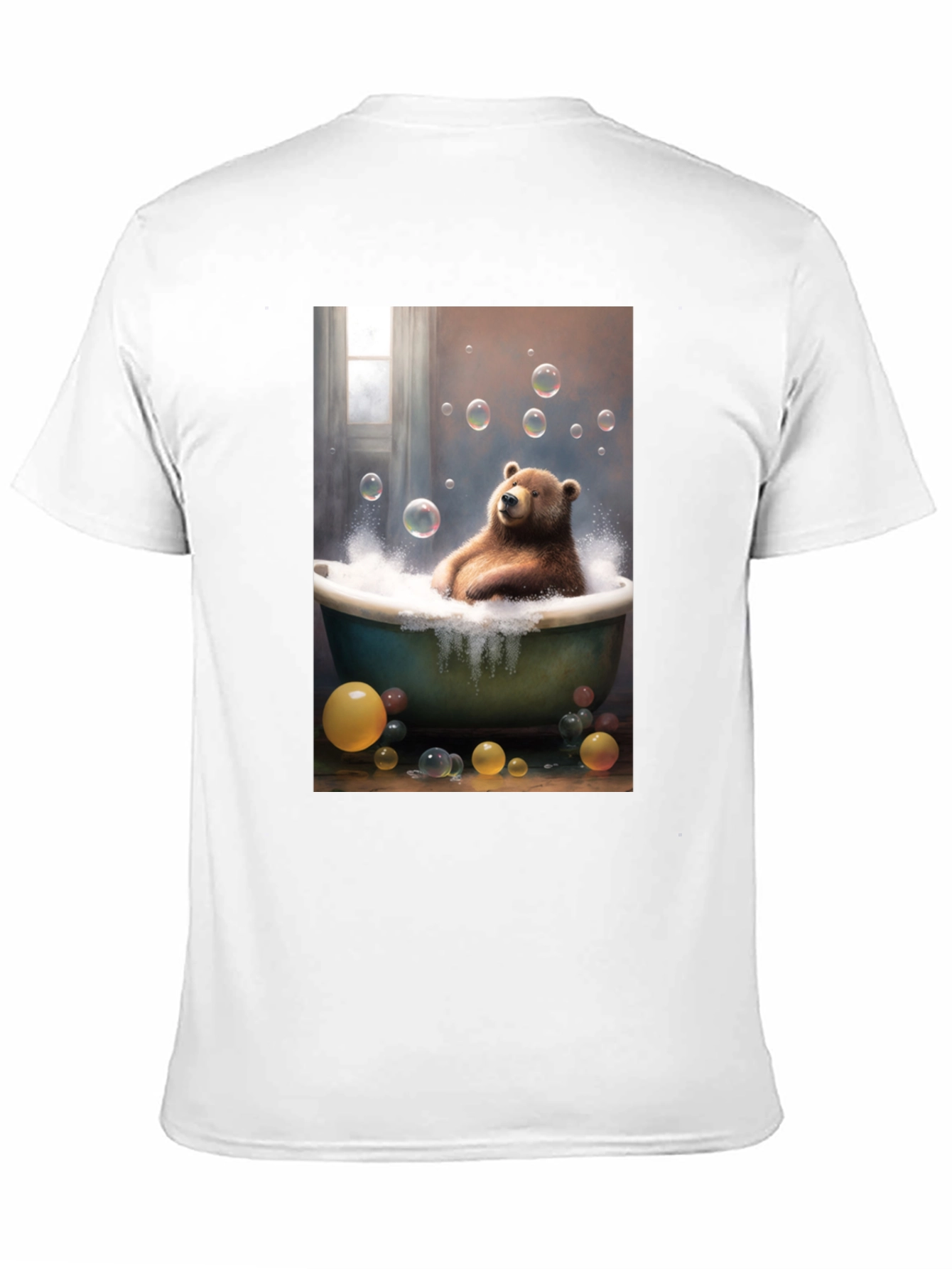 Bear in Bathtub Graphic T-Shirt