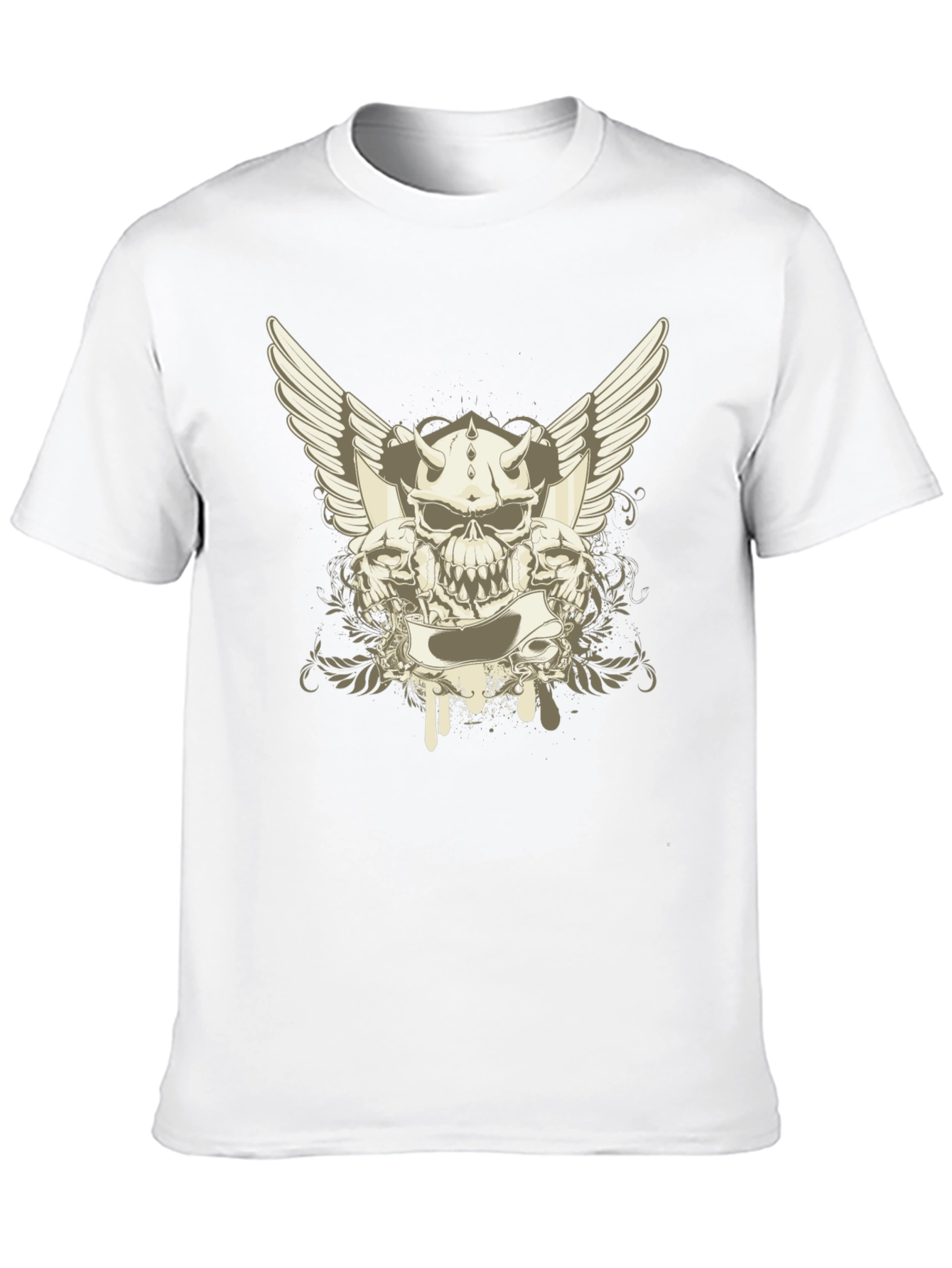 Skull & Wings Graphic Tee - Black