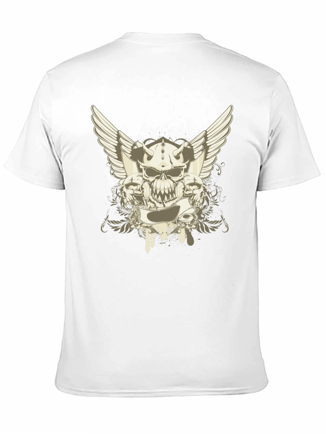 Skull & Wings Graphic Tee - Black