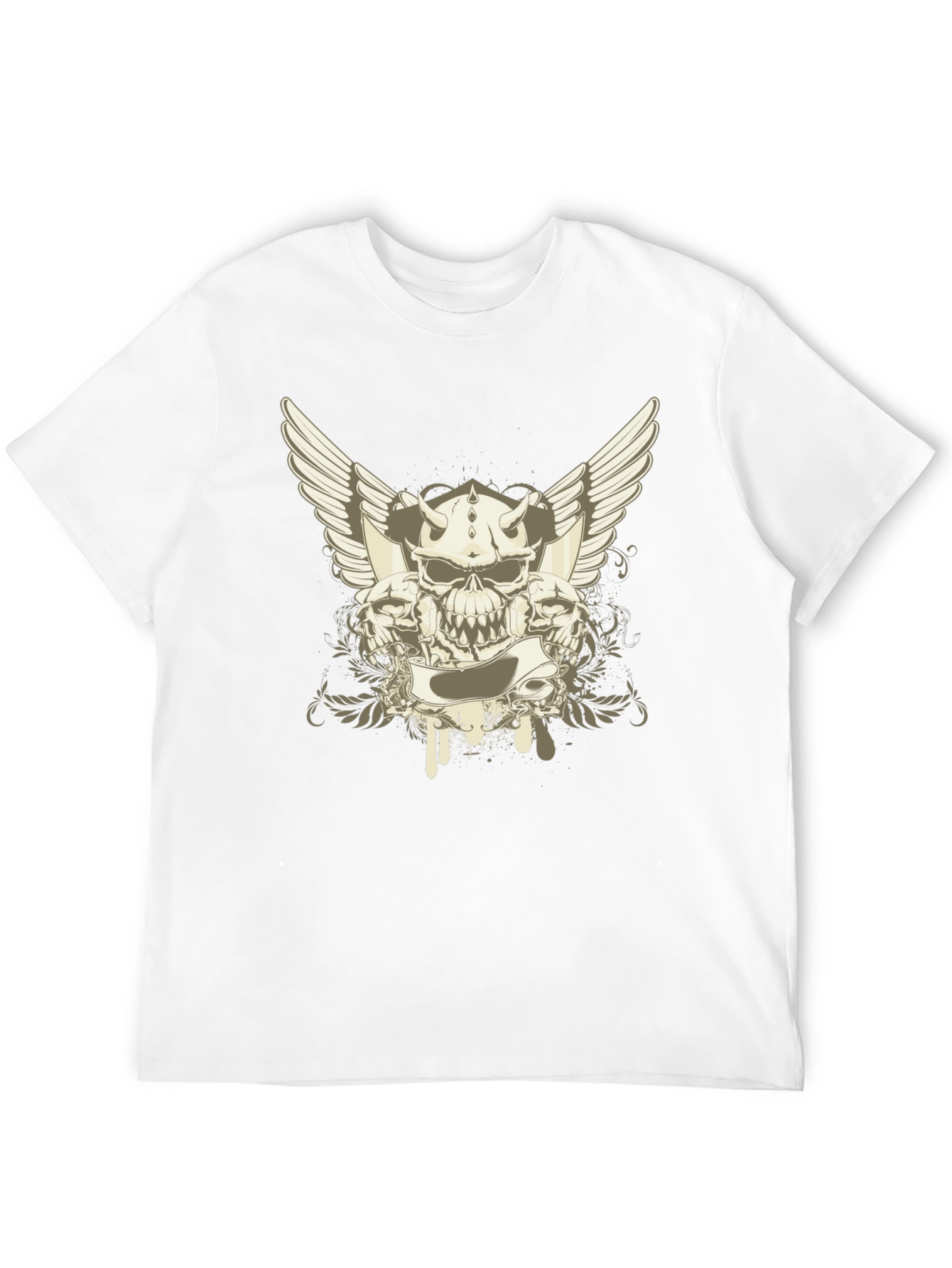 Skull & Wings Graphic Tee - Black