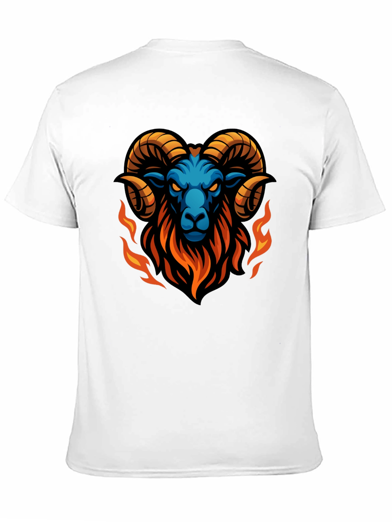Fiery Ram Graphic Black T-Shirt