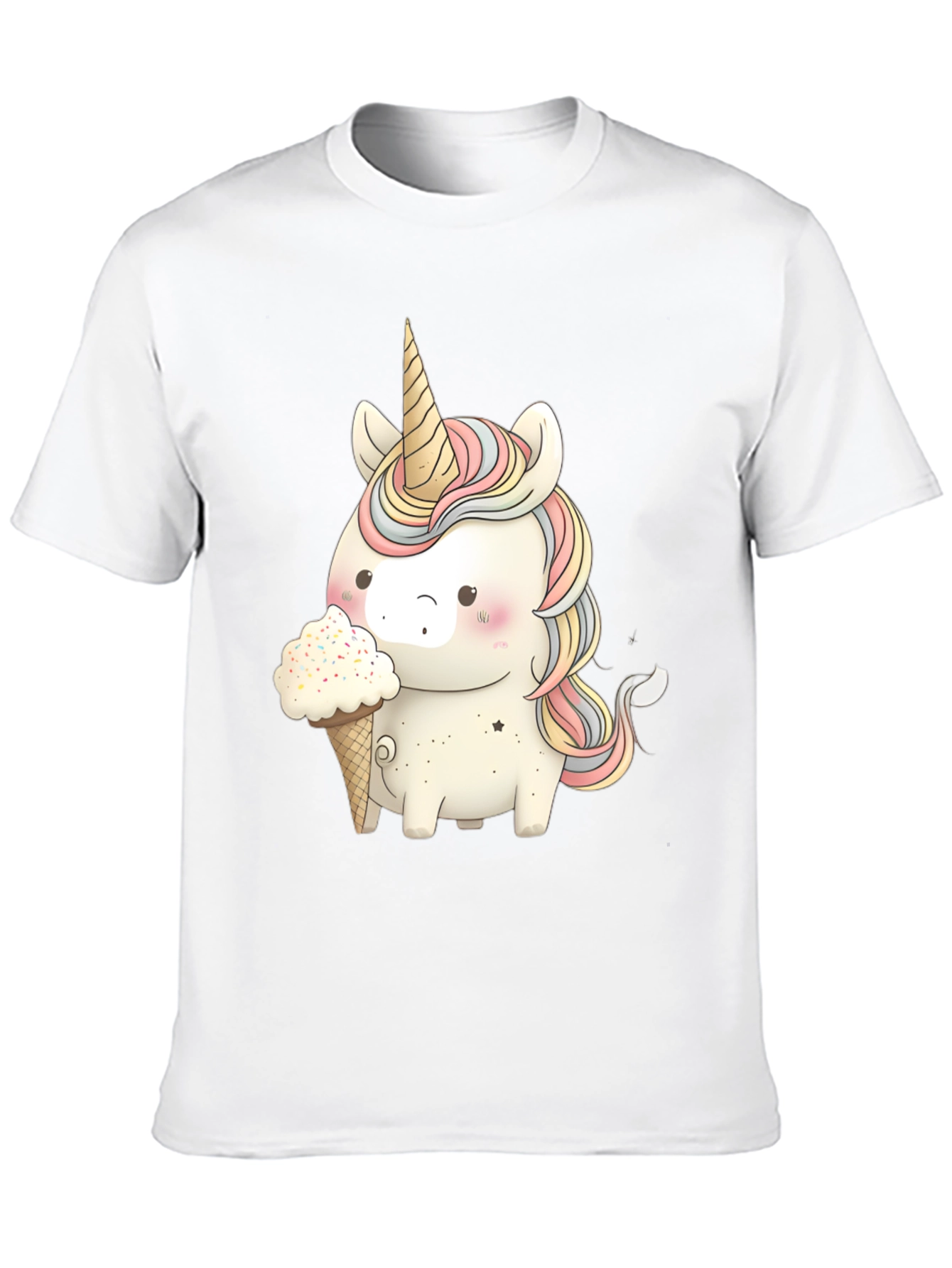 Unicorn Ice Cream Black T-Shirt