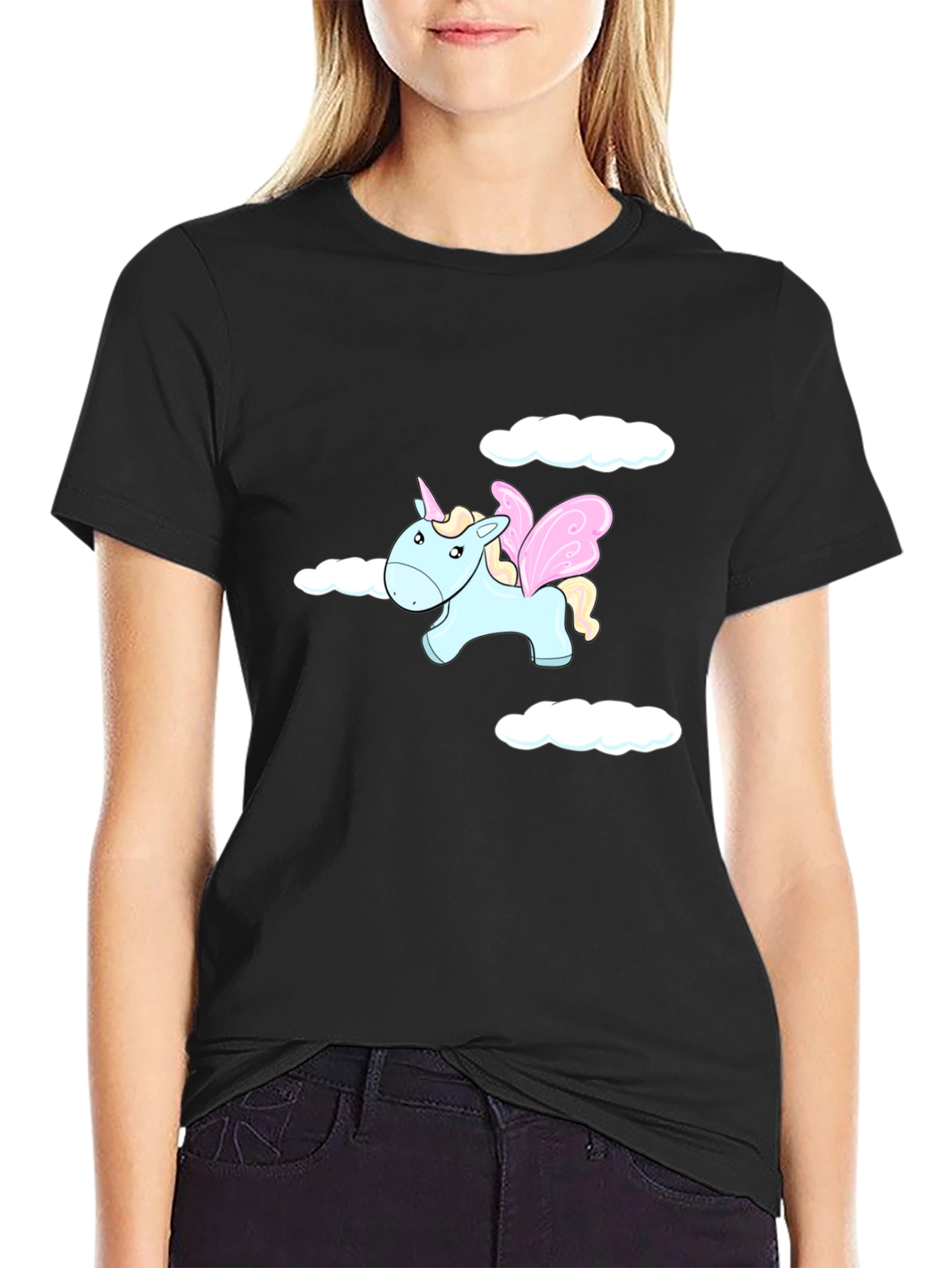 Unicorn Dreams Mens Black T-Shirt