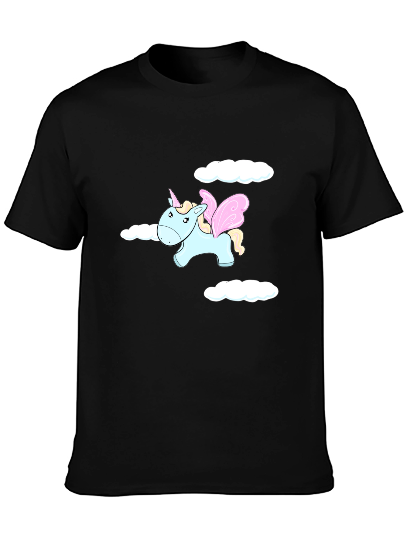 Unicorn Dreams Mens Black T-Shirt