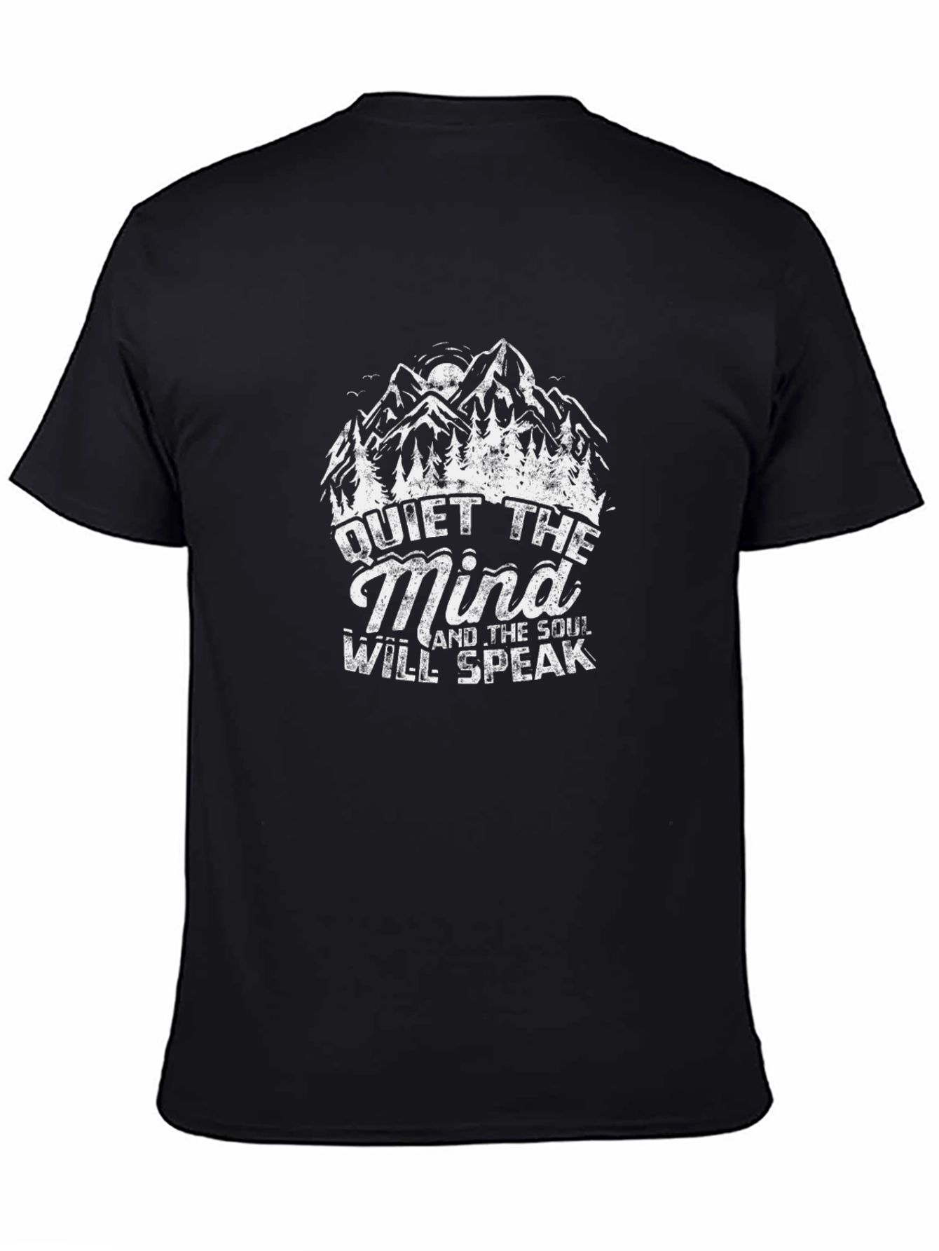 Quiet The Mind Graphic T-Shirt - Unisex Black Tee