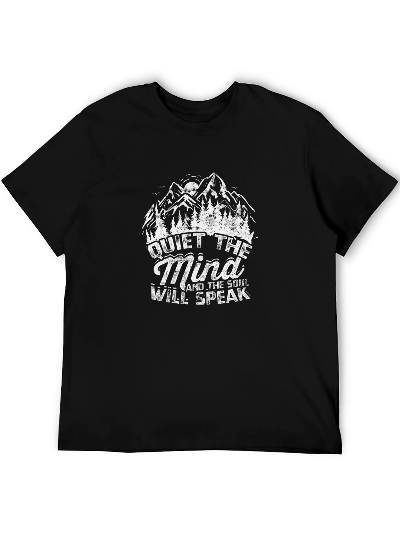 Quiet The Mind Graphic T-Shirt - Unisex Black Tee