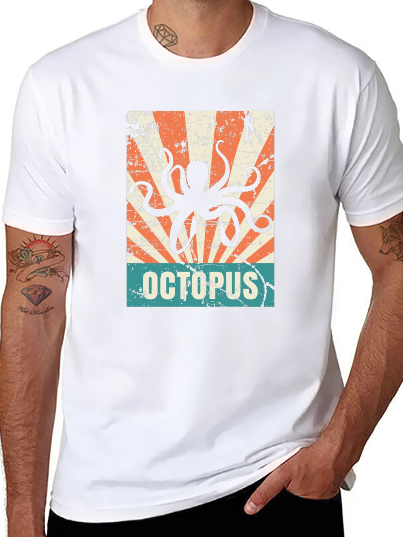Retro Octopus Graphic T-Shirt