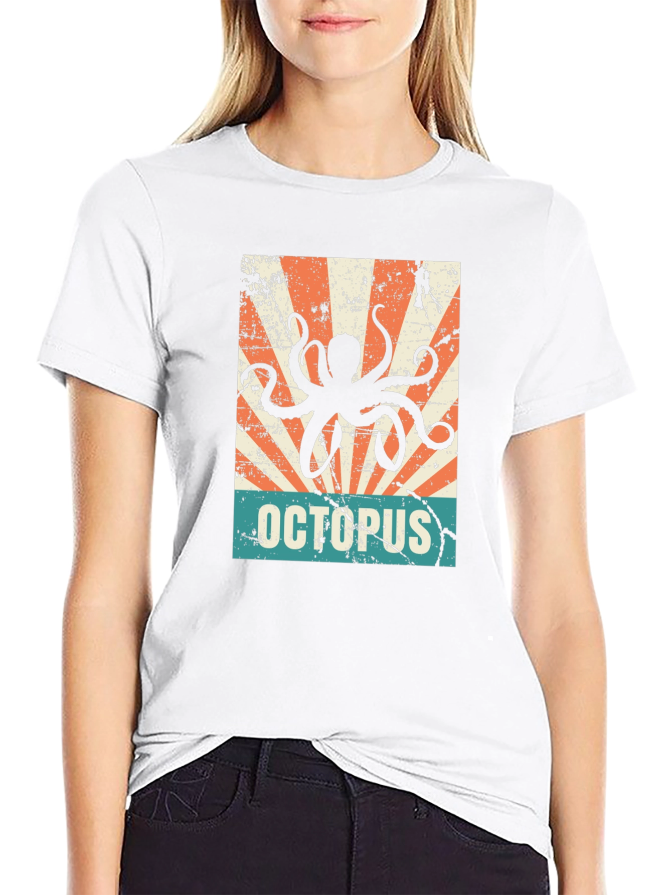 Retro Octopus Graphic T-Shirt