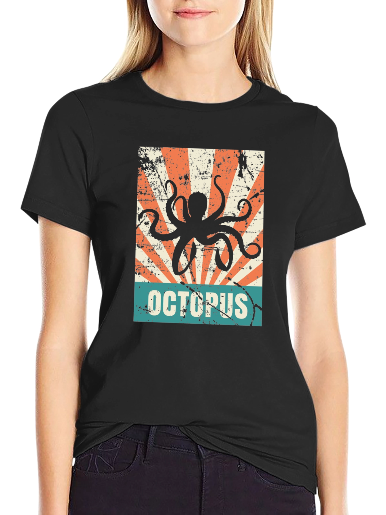 Retro Octopus Graphic T-Shirt