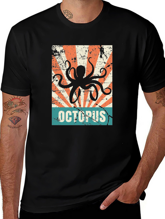 Retro Octopus Graphic T-Shirt