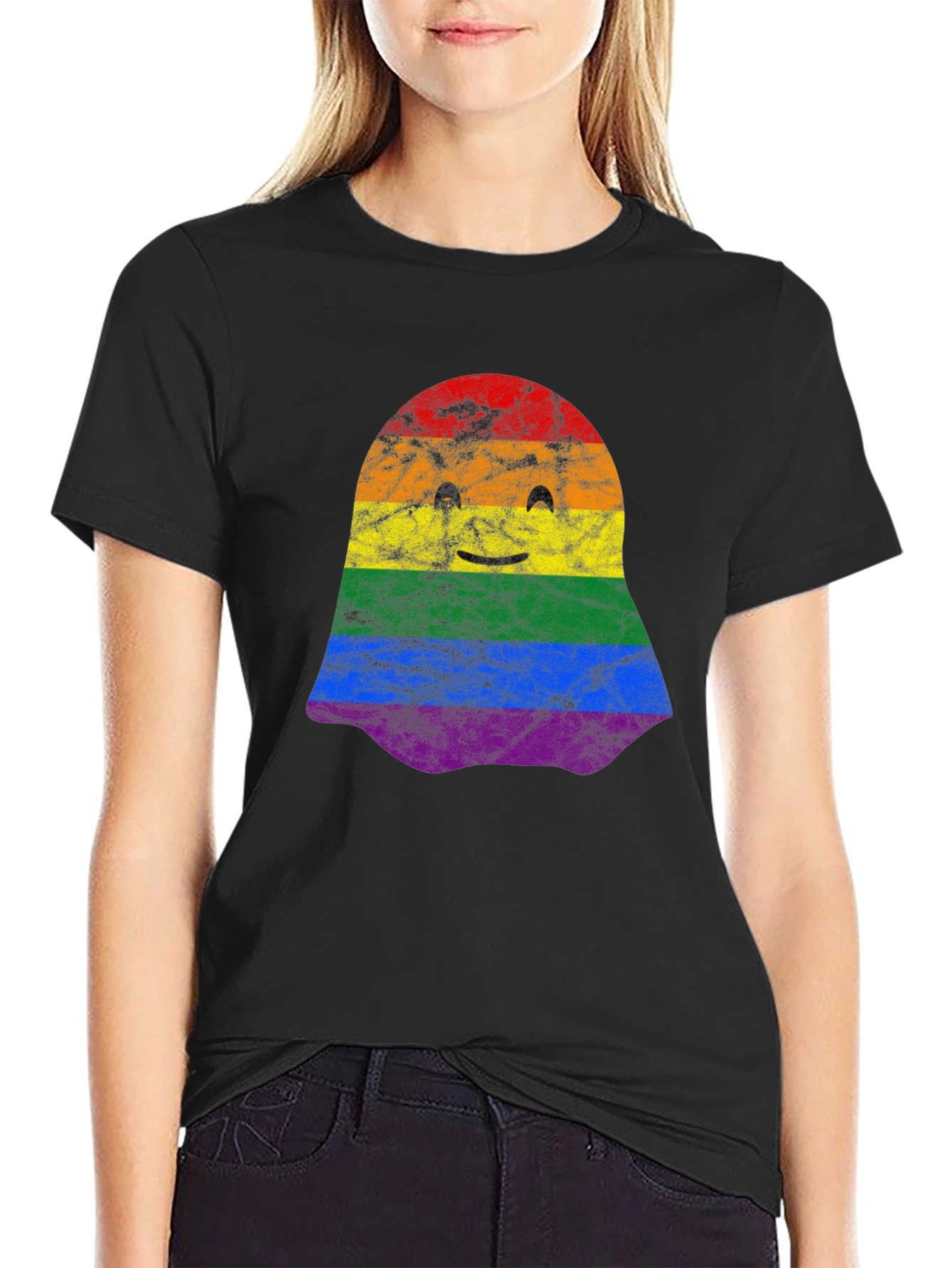 LGBTQ+ Pride Ghost T-Shirt - Cute Halloween Tee