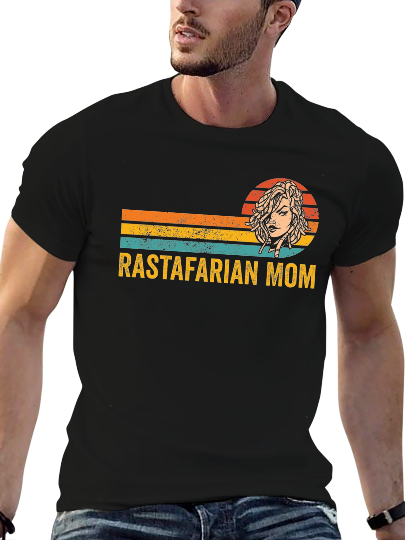 Rastafarian Mom Graphic Tee - Stylish & Unique