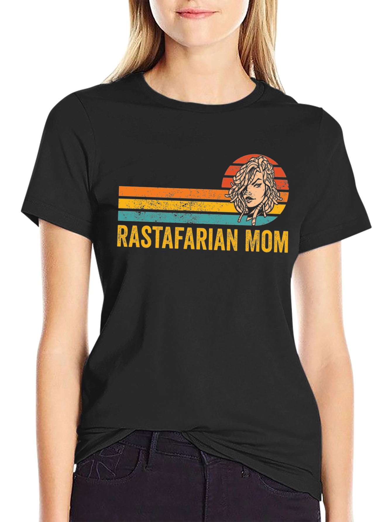 Rastafarian Mom Graphic Tee - Stylish & Unique