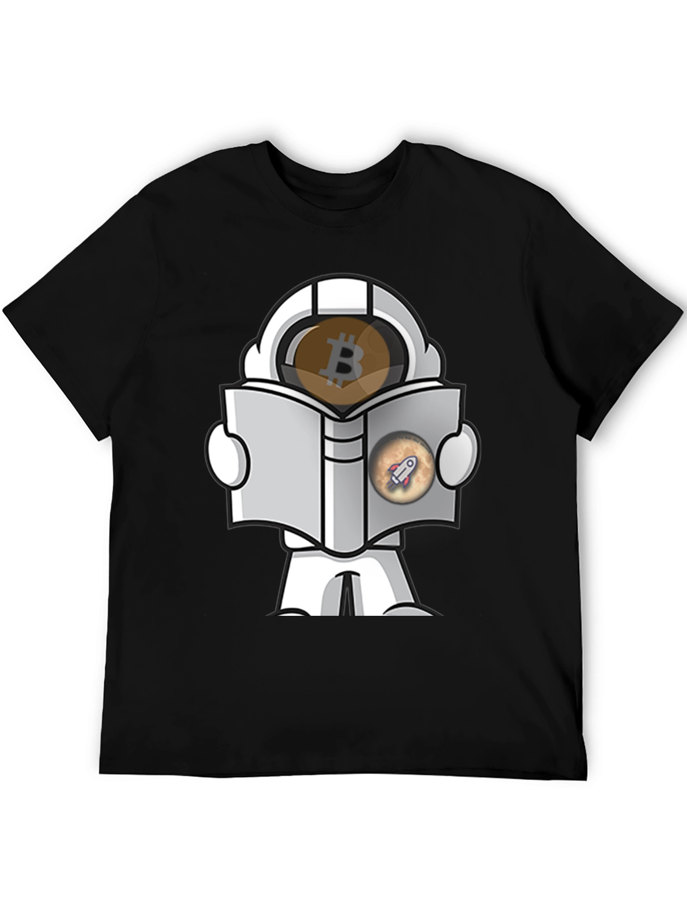 Bitcoin Astronaut Reading Book T-Shirt