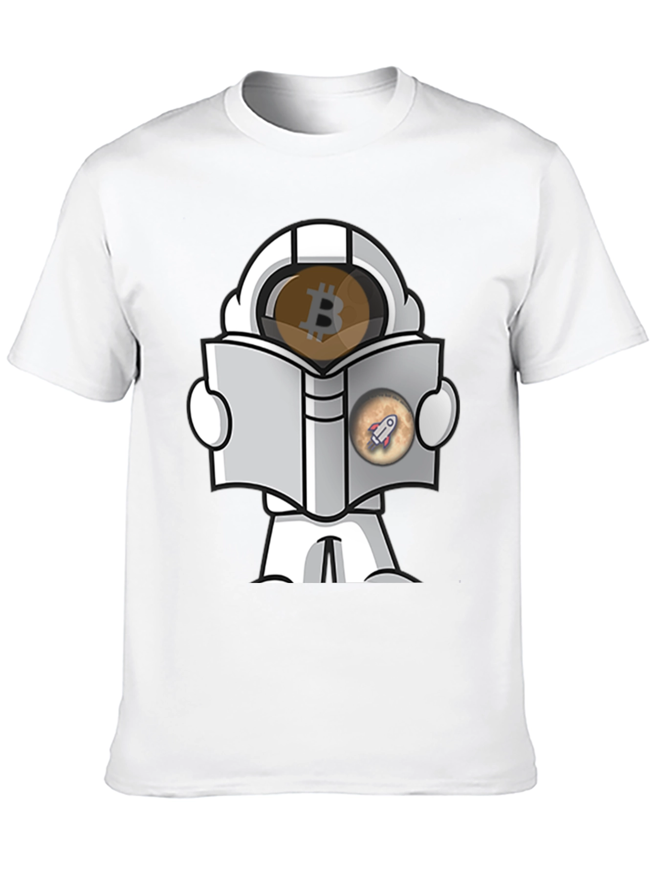 Bitcoin Astronaut Reading Book T-Shirt