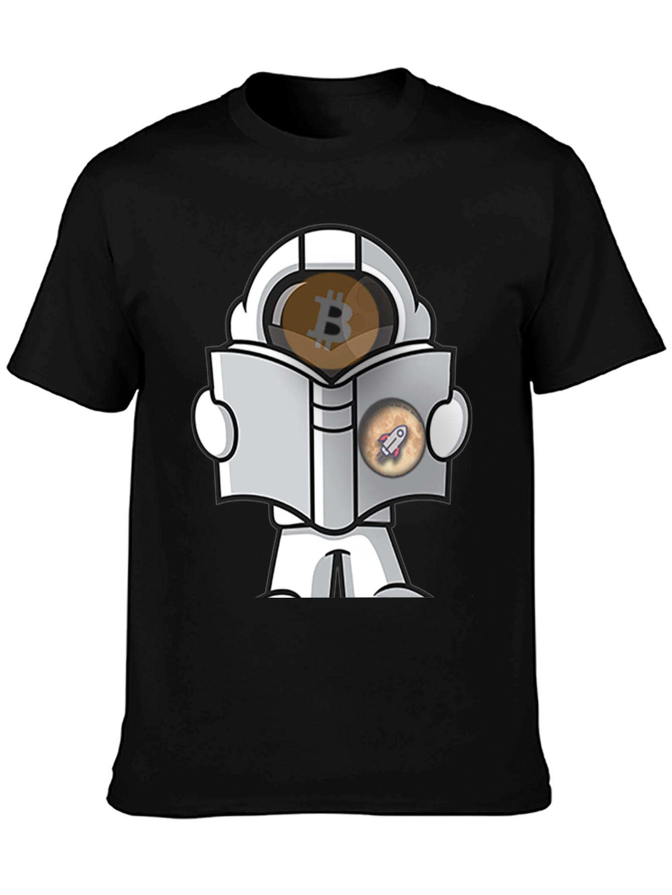 Bitcoin Astronaut Reading Book T-Shirt