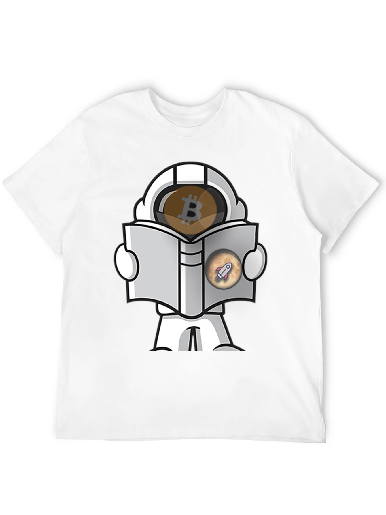 Bitcoin Astronaut Reading Book T-Shirt