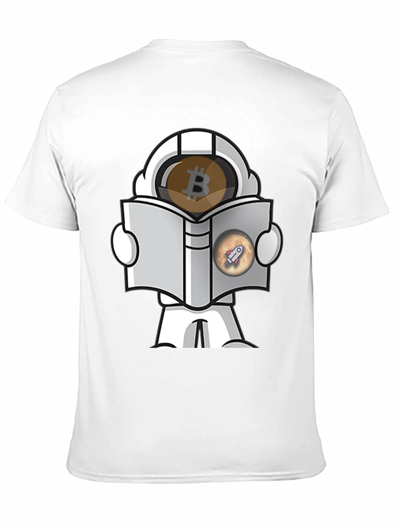 Bitcoin Astronaut Reading Book T-Shirt