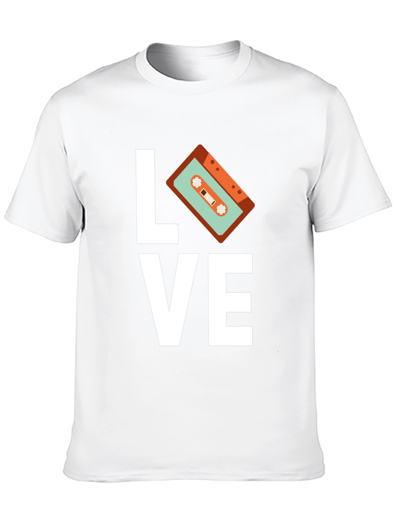 Retro Music Love Cassette Graphic T-Shirt