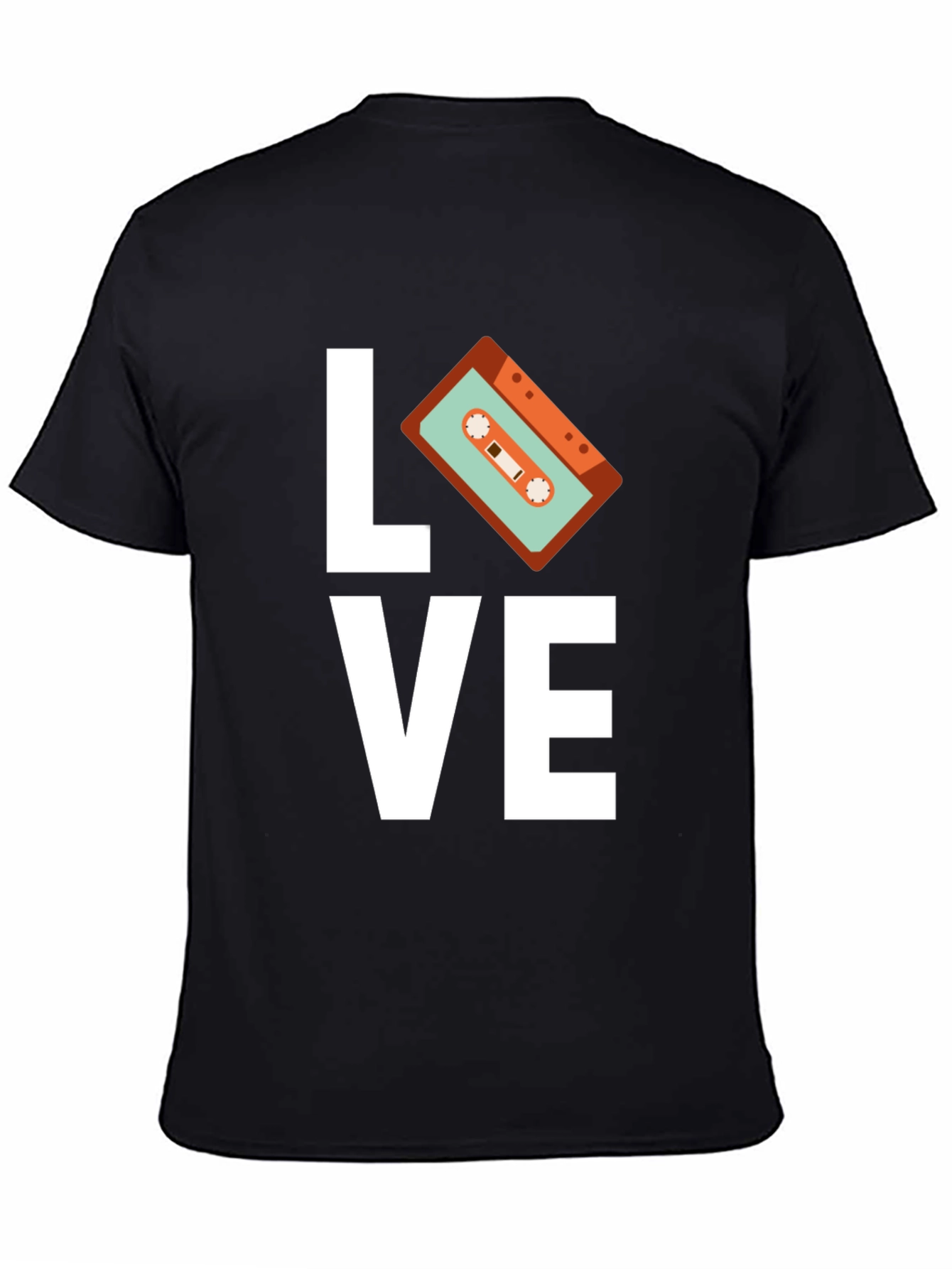 Retro Music Love Cassette Graphic T-Shirt