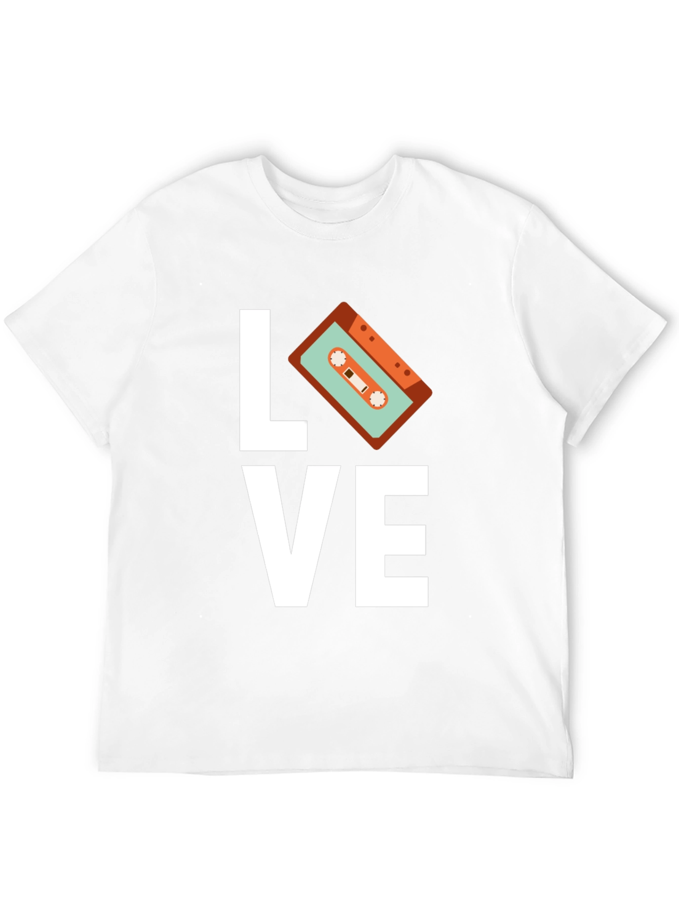Retro Music Love Cassette Graphic T-Shirt