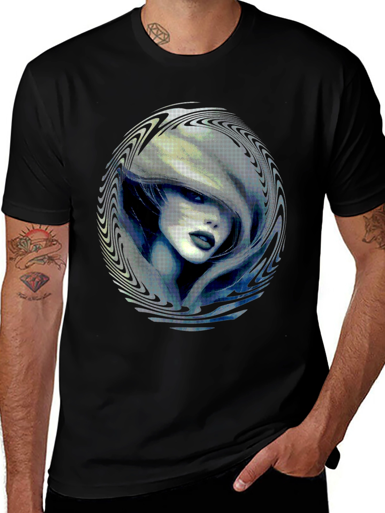 Mystic Woman Graphic Print Black T-Shirt