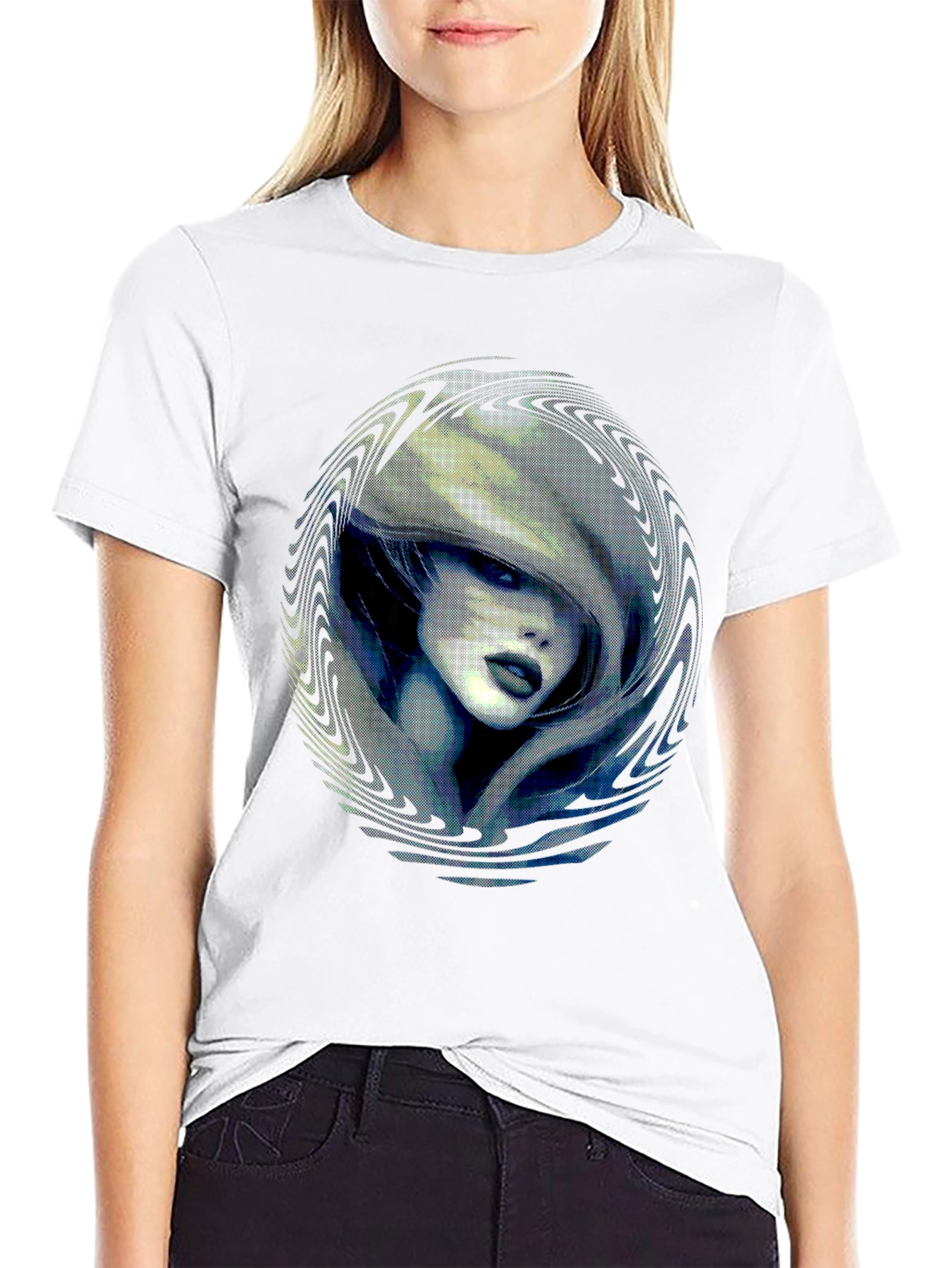Mystic Woman Graphic Print Black T-Shirt