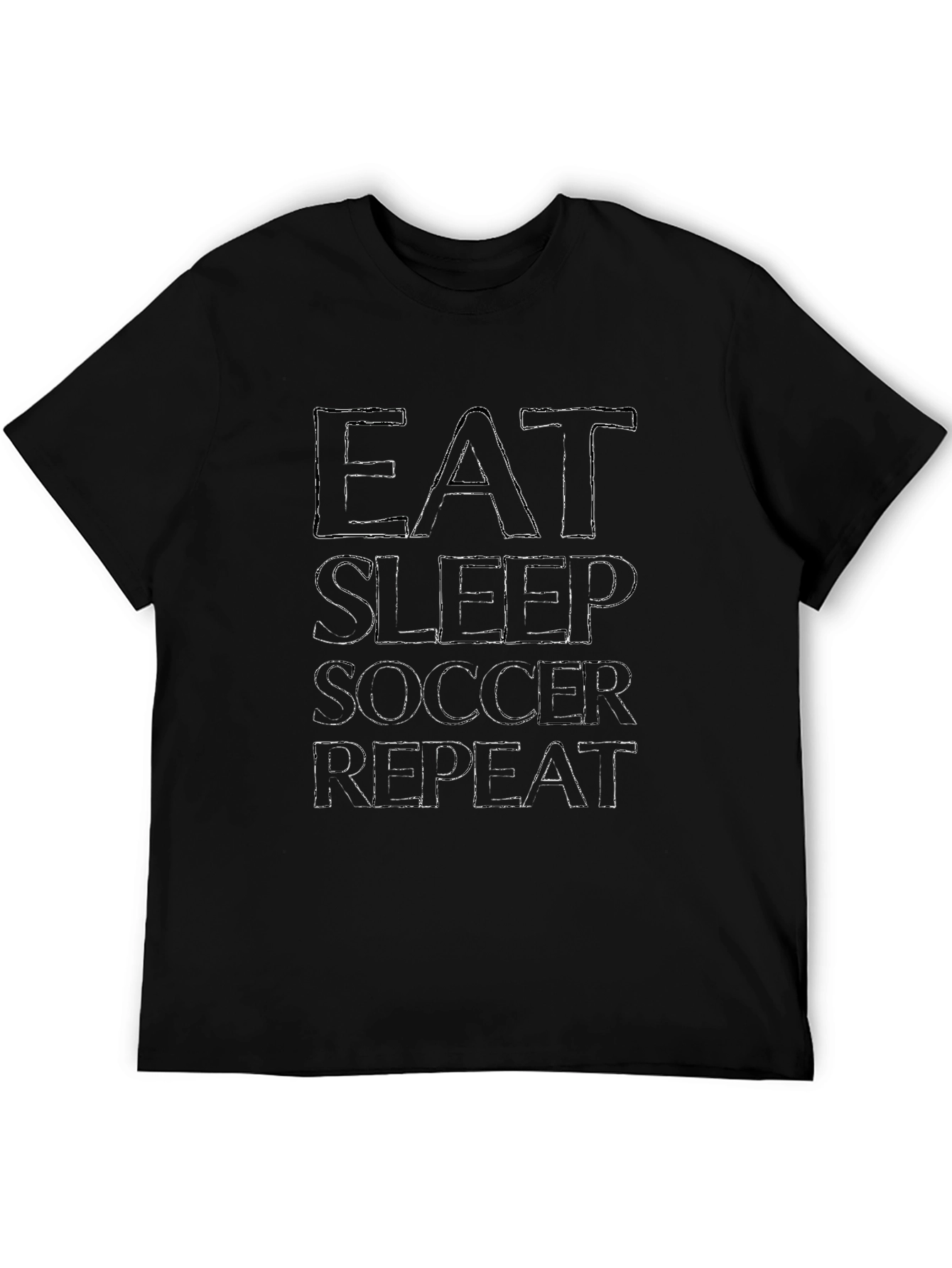 Eat Sleep Soccer Repeat Black T-Shirt