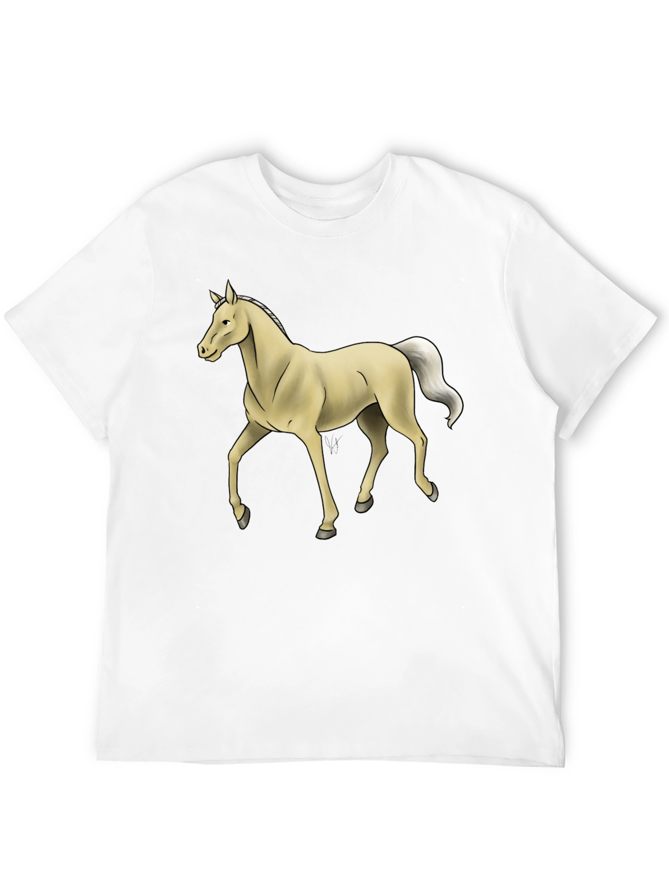 Horse Graphic Tee - Stylish Black Cotton T-Shirt