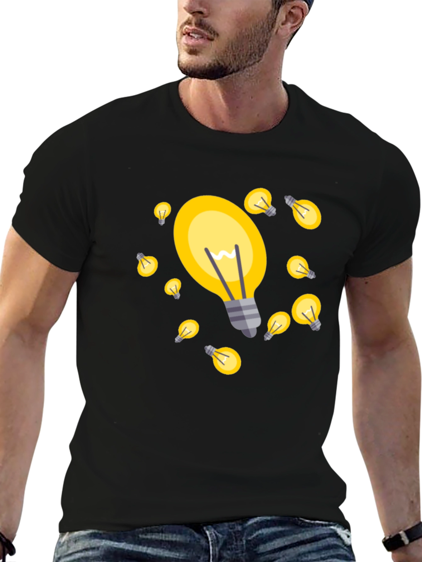 Bright Ideas T-Shirt - Black Cotton Blend