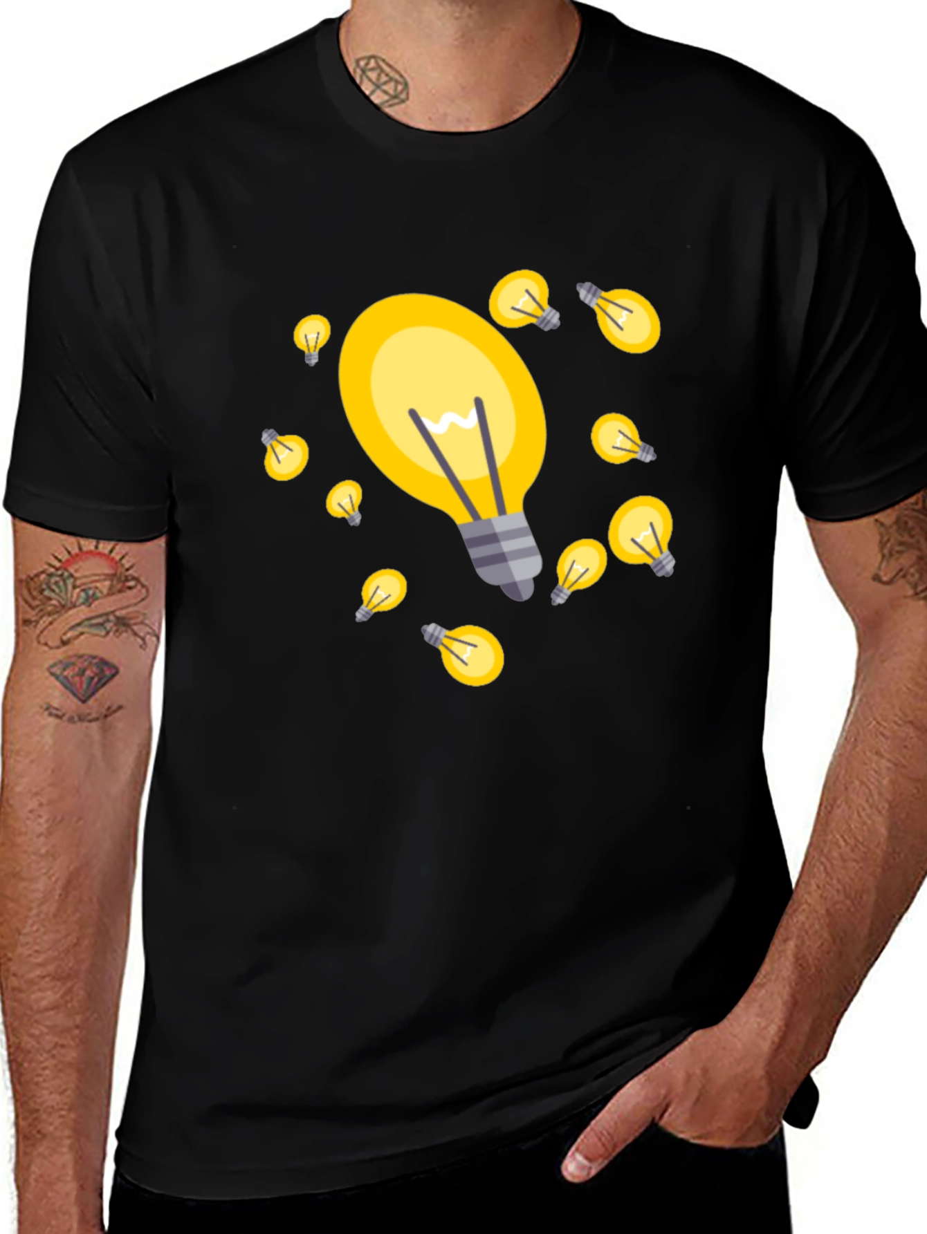 Bright Ideas T-Shirt - Black Cotton Blend