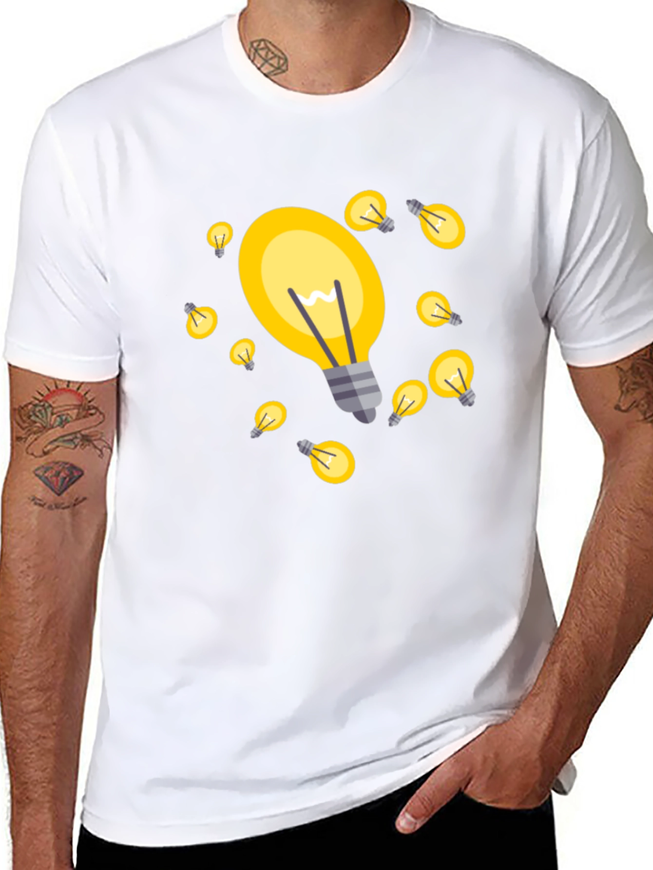 Bright Ideas T-Shirt - Black Cotton Blend