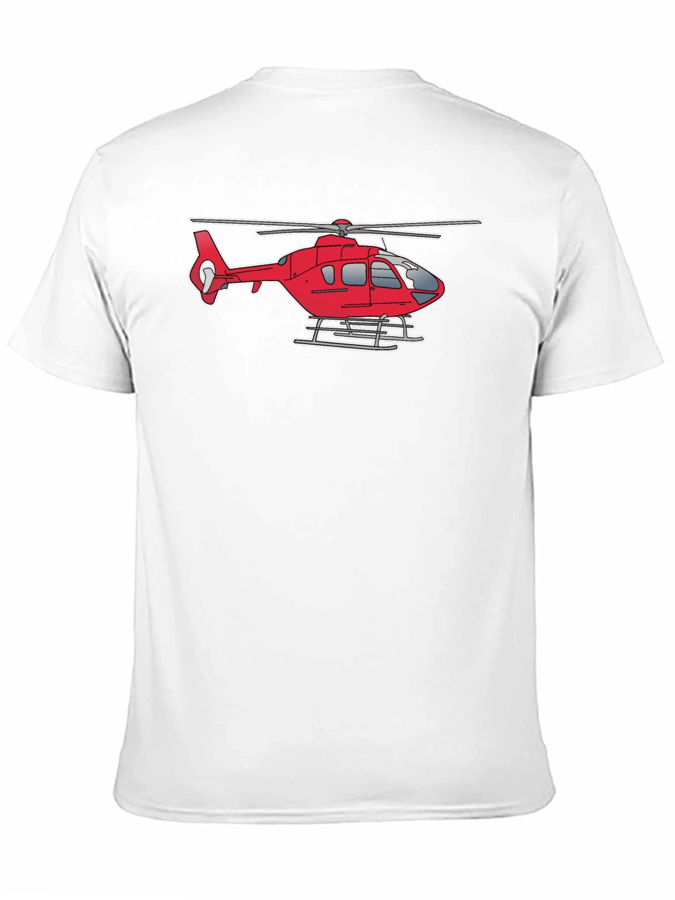 Helicopter Graphic Tee - Black Cotton Casual Shirt
