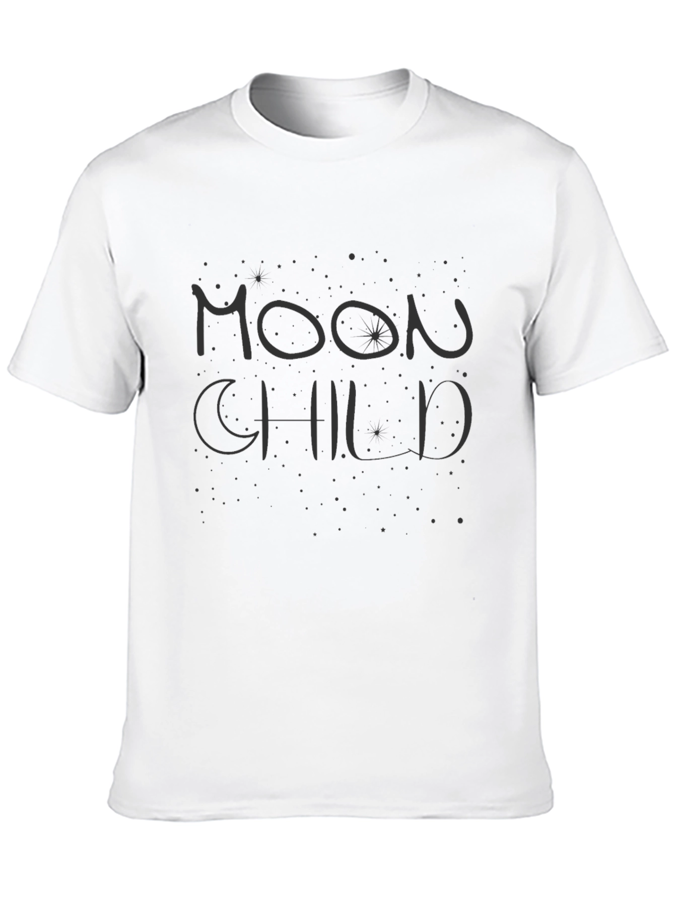 Moon Child Graphic T-Shirt - Black