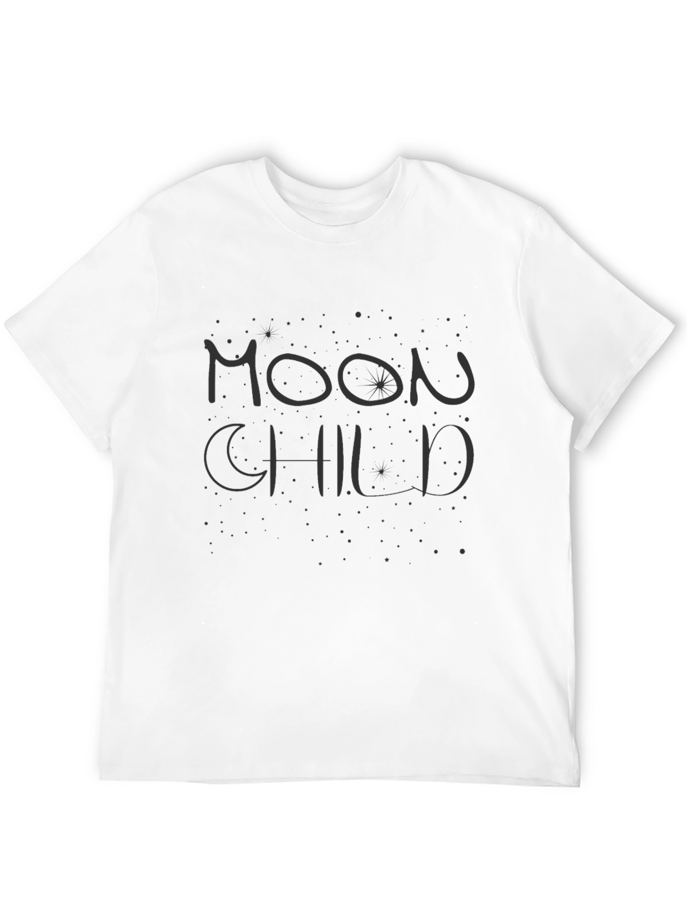 Moon Child Graphic T-Shirt - Black