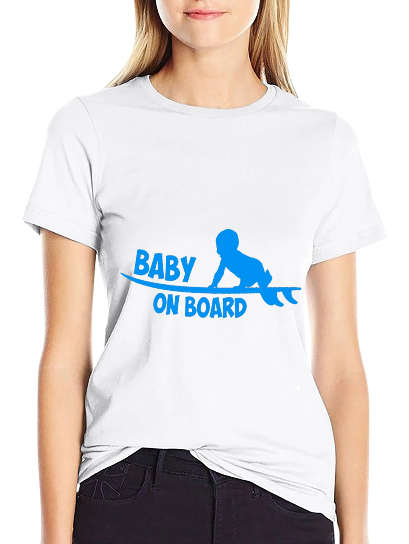 Baby on Board T-Shirt - Surfing Baby Design