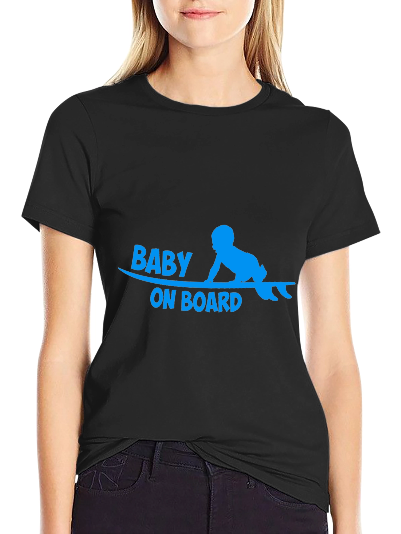 Baby on Board T-Shirt - Surfing Baby Design
