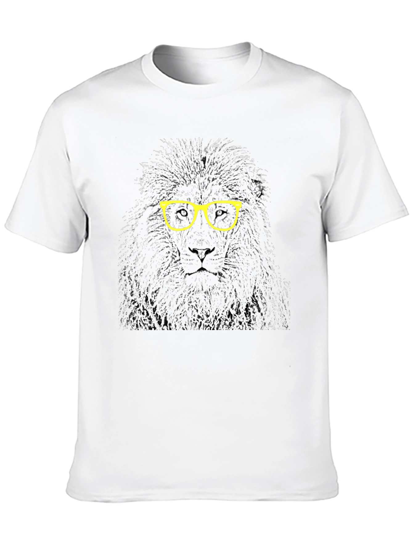 Lion Glasses Graphic Print T-Shirt