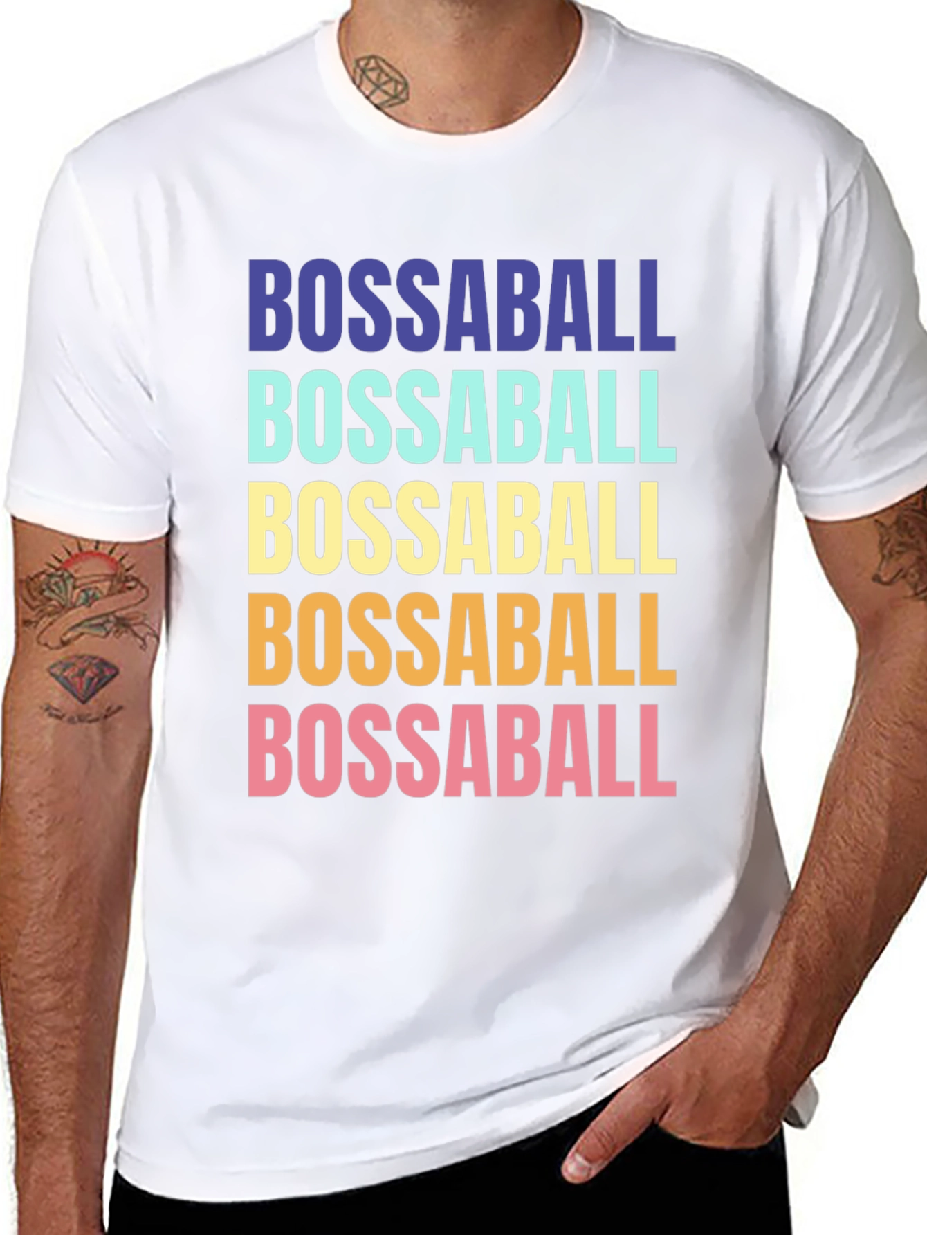 Retro Bossaball Graphic T-Shirt - Cool Sports Tee