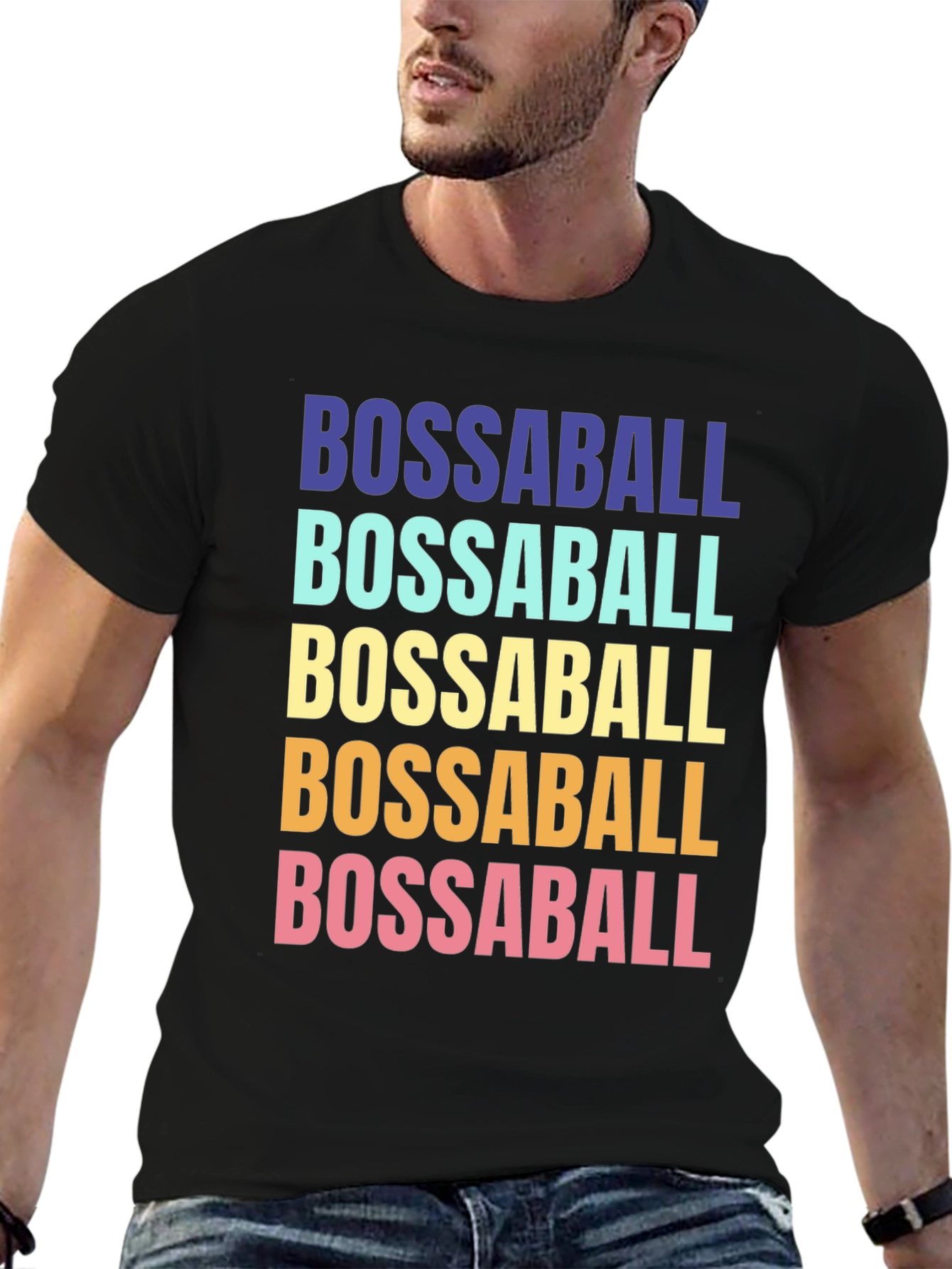Retro Bossaball Graphic T-Shirt - Cool Sports Tee